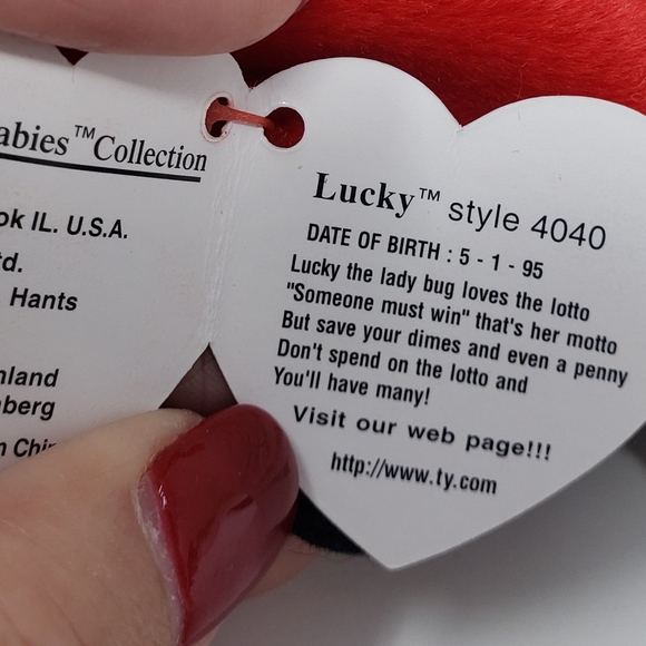 Bundle of Cute as a Bug Sign & Vintage Beanie Baby with tag - Picture 8 of 8